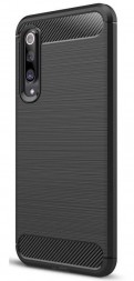 Накладка силиконовая для Xiaomi Mi 9 SE карбон сталь черная