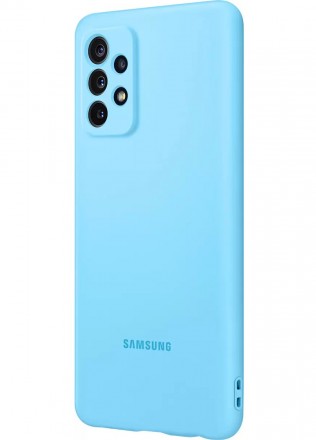 Накладка Silicone Cover для Samsung Galaxy A72 A725 EF-PA725TLEGRU синяя