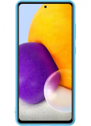 Накладка Silicone Cover для Samsung Galaxy A72 A725 EF-PA725TLEGRU синяя
