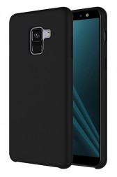 Накладка силиконовая Silicone Cover для Samsung Galaxy A8 (2018) A530 чёрная