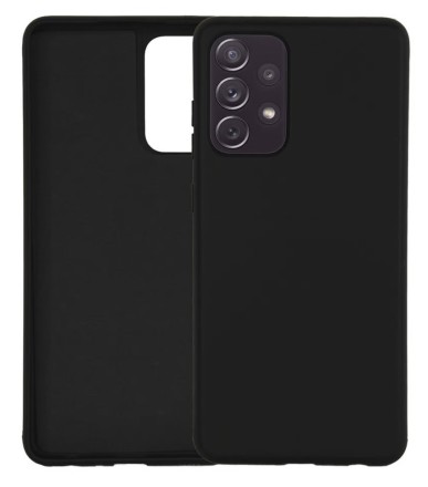 Накладка силиконовая Silicone Cover для Samsung Galaxy A72 A725 чёрная