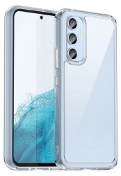 Накладка пластиковая для Samsung Galaxy A54 5G A546 с силиконовой окантовкой прозрачная