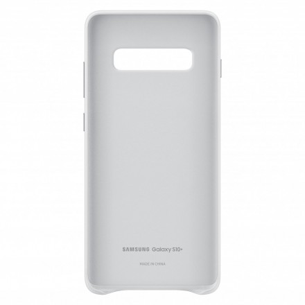 Накладка Samsung Leather Cover для Samsung Galaxy S10 Plus SM-G975 EF-VG975LWEGRU белая