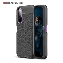 Накладка силиконовая для Huawei Honor 20 Pro под кожу черная