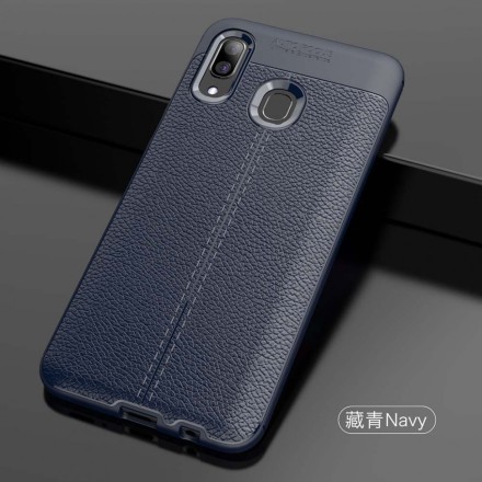 Накладка силиконовая для Samsung Galaxy A20 A205 под кожу синяя