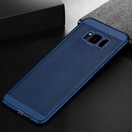 Накладка пластиковая для Samsung Galaxy J5 (2017) J530 с перфорацией синяя