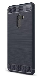 Накладка силиконовая для Xiaomi Mi Mix 2 карбон сталь синяя