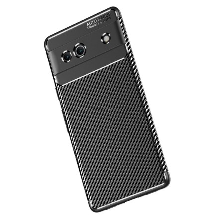 Накладка силиконовая для Google Pixel 7A под карбон чёрная