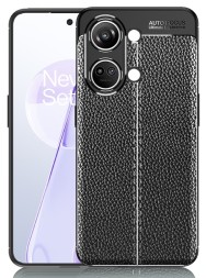 Накладка силиконовая для OnePlus Nord 3 / OnePlus Ace 2V под кожу чёрная