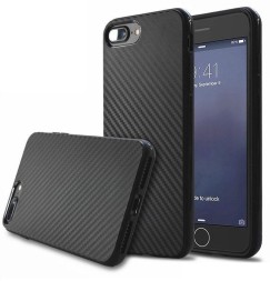 Накладка силиконовая для iPhone 7 Plus / iPhone 8 Plus карбон черная