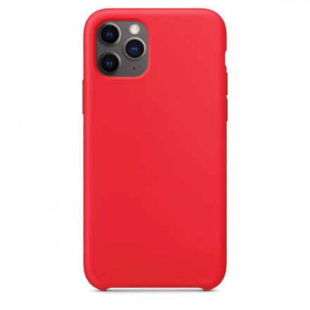 Накладка силиконовая Silicone Cover для Apple iPhone 11 Pro Max красная