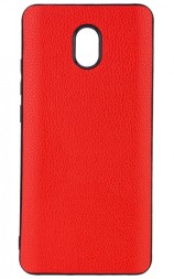 Накладка силиконовая для Xiaomi Redmi 8A под кожу красная
