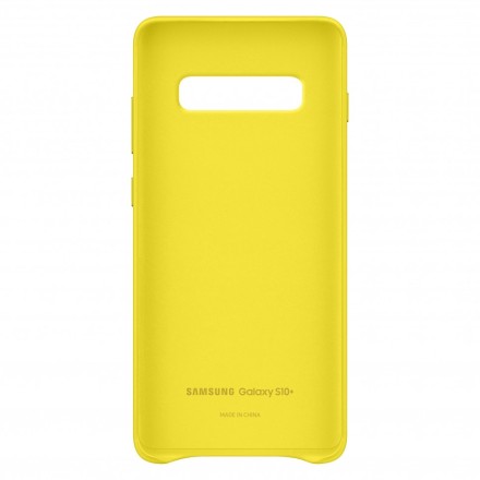 Накладка Samsung Leather Cover для Samsung Galaxy S10 Plus SM-G975 EF-VG975LYEGRU желтая
