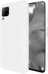 Накладка силиконовая Silicone Cover для Huawei P40 Lite / Nova 7i / Nova 6 SE белая