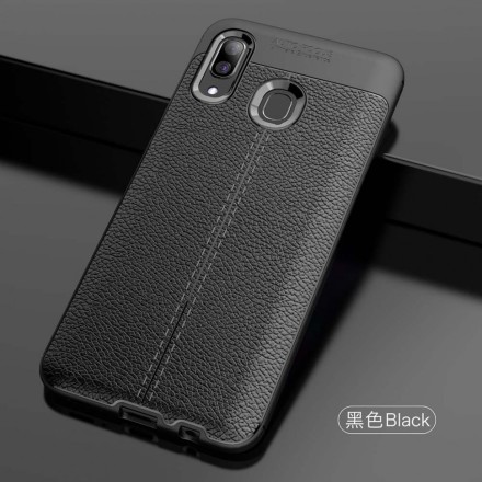 Накладка силиконовая для Samsung Galaxy A20 A205 под кожу черная