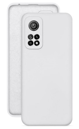 Накладка силиконовая Silicone Cover для Xiaomi Mi 10T / Xiaomi Mi 10T Pro белая