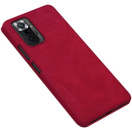 Чехол-книжка Nillkin Qin Leather Case для Xiaomi Redmi Note 10 Pro красный