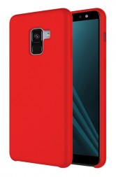 Накладка силиконовая Silicone Cover для Samsung Galaxy A8 (2018) A530 красная
