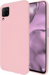 Накладка силиконовая Silicone Cover для Huawei P40 Lite розовая