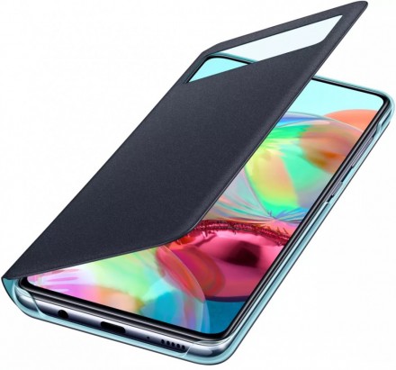 Чехол Samsung S View Wallet Cover для Samsung Galaxy A71 A715 EF-EA715PBEGRU черный