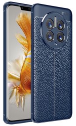Накладка силиконовая для Huawei Mate 50 Pro под кожу синяя