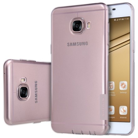 Накладка силиконовая Nillkin Nature TPU Case для Samsung Galaxy C7 C7000 прозрачно-черная