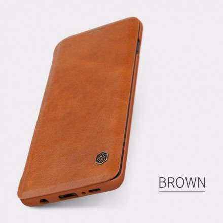 Чехол-книжка Nillkin Qin Leather Case для Samsung Galaxy S10 Plus G975 коричневый