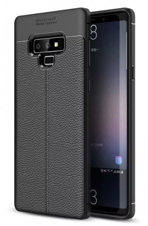 Накладка силиконовая для Samsung Galaxy Note 9 N960 под кожу чёрная