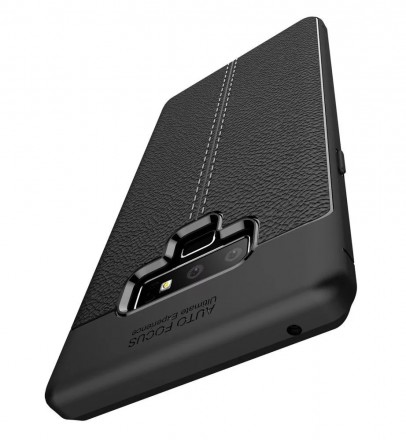 Накладка силиконовая для Samsung Galaxy Note 9 N960 под кожу чёрная