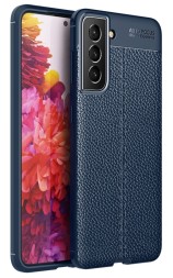 Накладка силиконовая для Samsung Galaxy S22 Plus S906 под кожу синяя
