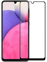 Плёнка защитная керамическая для Samsung Galaxy A33 5G A336 полноэкранная чёрная глянцевая