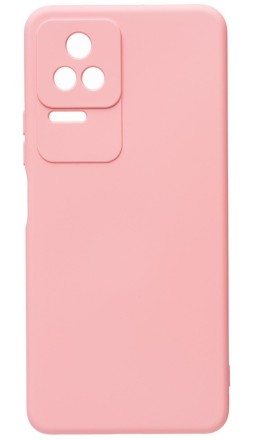 Накладка силиконовая Silicone Cover для Poco F4 5G розовая