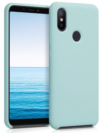 Накладка силиконовая Silicone Cover для Xiaomi Mi A2 / Mi 6X голубая