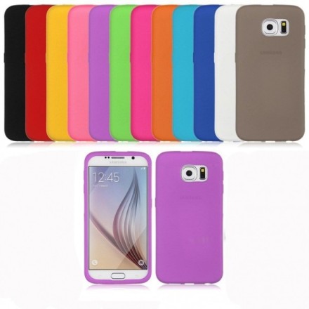 Накладка силиконовая для Samsung Galaxy S6 SM-G920 фиолетовая
