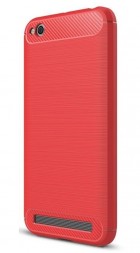 Накладка силиконовая для Xiaomi Redmi 5A карбон сталь красная