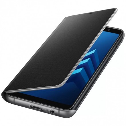 Чехол Samsung Neon Flip Cover для Samsung Galaxy A8 Plus (2018) A730 EF-FA730PBEGRU чёрный