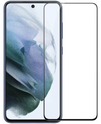 Плёнка защитная керамическая для Samsung Galaxy S21 FE G990 полноэкранная чёрная глянцевая
