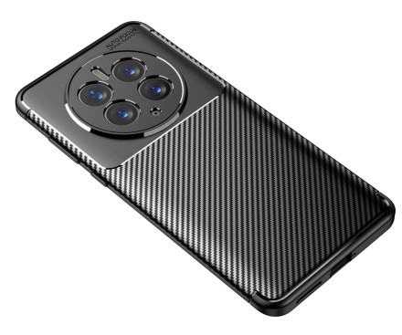 Накладка силиконовая для Huawei Mate 50 Pro под карбон чёрная