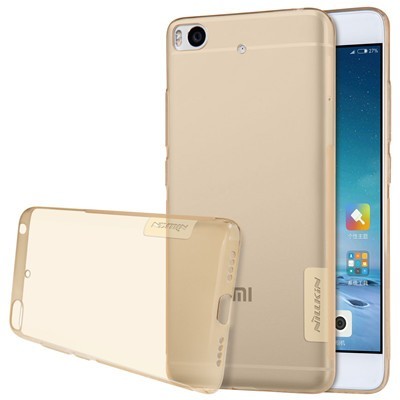 Накладка силиконовая Nillkin Nature TPU Case для Xiaomi Mi 5S (5.15&quot;) прозрачно-золотая