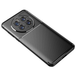 Накладка силиконовая для Huawei Mate 50/Mate 50E под карбон чёрная