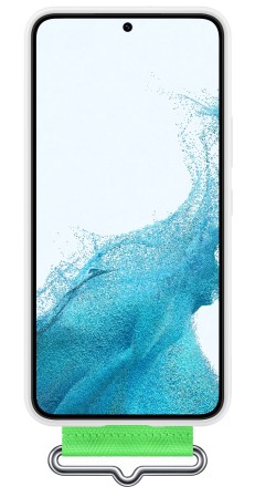 Накладка Silicone with Strap Cover для Samsung Galaxy S22 S901 EF-GS901TWEGRU белая