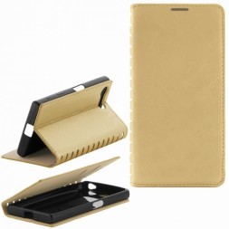 Чехол-книжка New Case для Sony Xperia X Compact золотистая