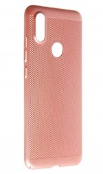 Накладка пластиковая для Xiaomi Mi A2 Lite / Xiaomi Redmi 6 Pro с перфорацией розовая