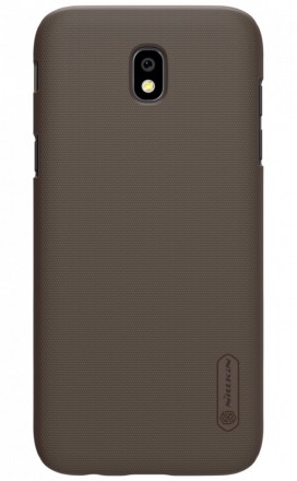 Накладка пластиковая Nillkin Frosted Shield для Samsung Galaxy J7 (2017) J730 коричневая