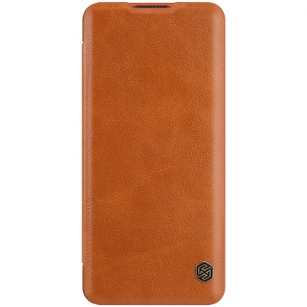 Чехол-книжка Nillkin Qin Leather Case для OnePlus 9 Pro коричневый