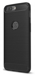 Накладка силиконовая для OnePlus 5 под карбон и сталь черная
