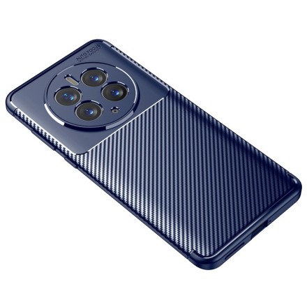 Накладка силиконовая для Huawei Mate 50 под карбон синяя