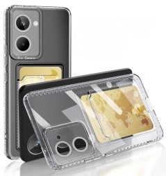 Накладка силиконовая Clear Case для Huawei Nova 10 SE с кардхолдером прозрачная