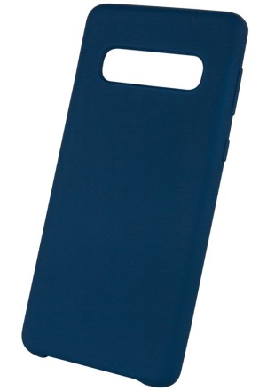 Накладка силиконовая Silicone Cover для Samsung Galaxy S10 Plus G975 синяя